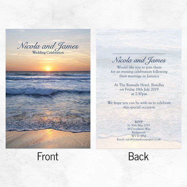 Sea Sunset - Evening Invitations