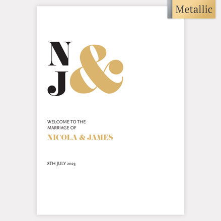 Metallic Ampersand - Metallic Wedding Sign Range
