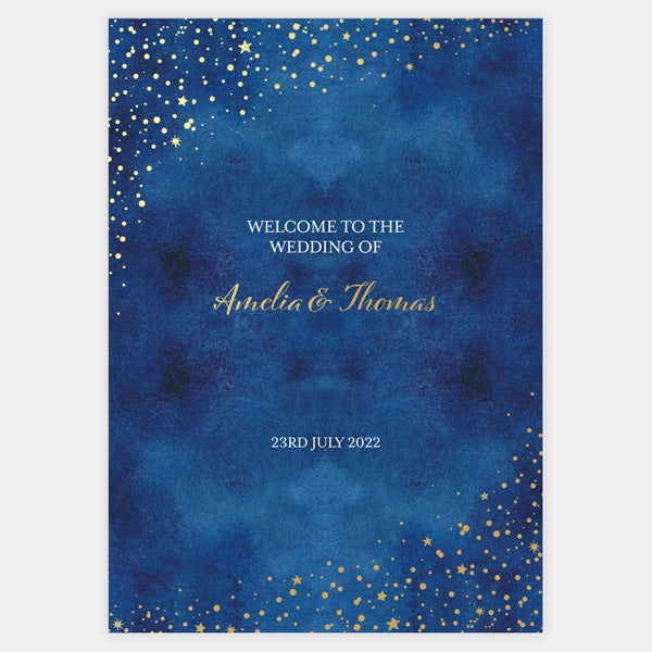 Starry Night Foil Wedding Sign Range