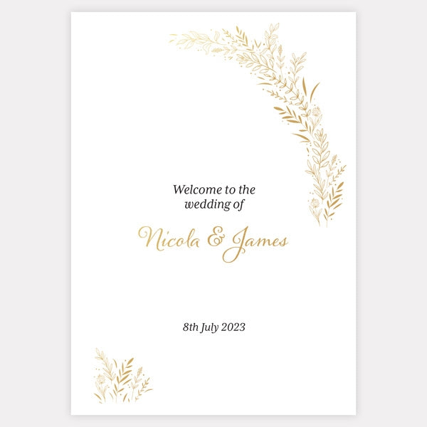 Wildflower Arch - Foil Wedding Sign Range