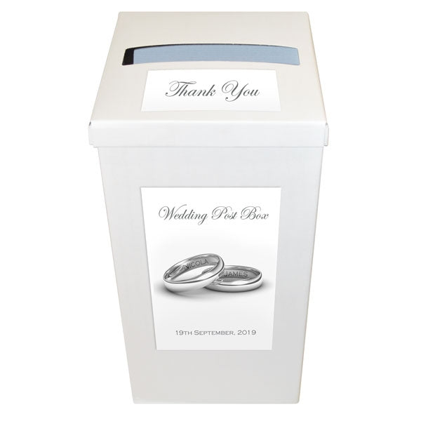 Personalised Wedding Rings Post Box