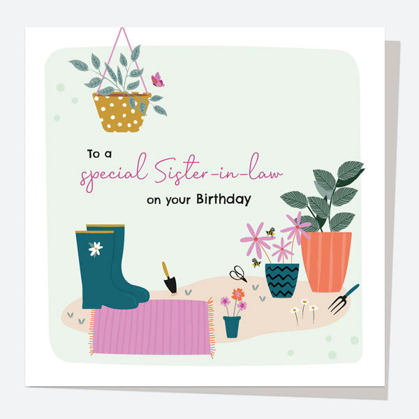 Sister-In-Law Birthday Card - Pretty Wildflowers - Garden - Special Sister-In-Law