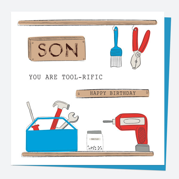 Son Birthday Card - DIY Tools - Tool-rific Son