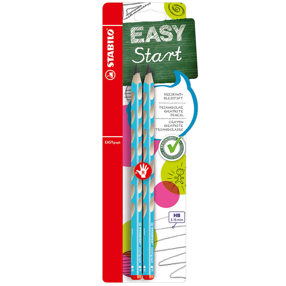 STABILO EASYgraph Handwriting Pencil Twin-Pack Blue