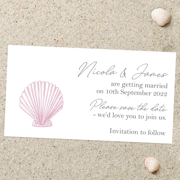 Pretty Seashells Save the Date Magnets