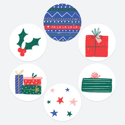 Christmas Brights - Christmas Stickers - Pack of 48