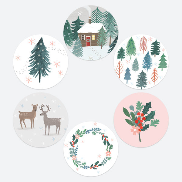 Winter Wonderland - Christmas Stickers - Pack of 48