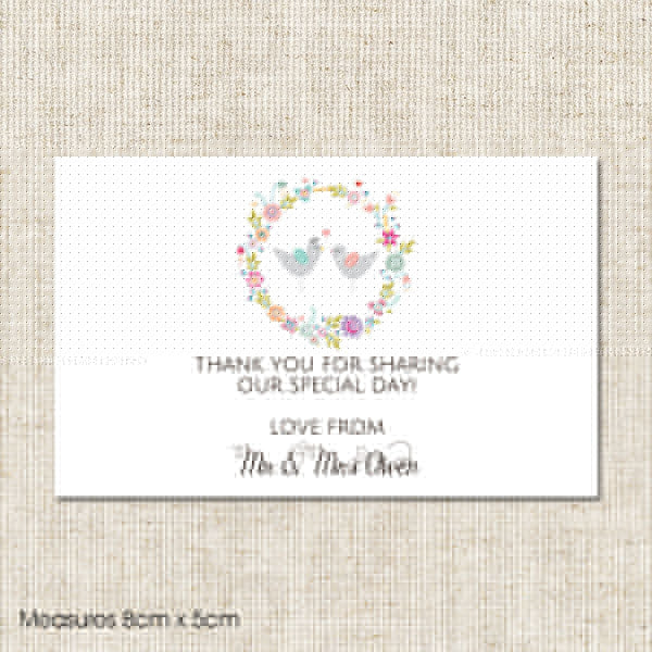 Summer Love Birds - Favour Tag