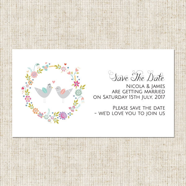 Summer Love Birds Save the Date Magnets