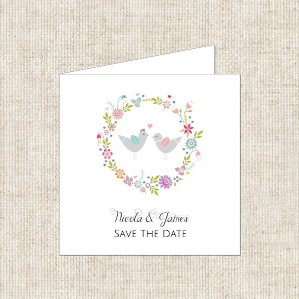 Summer Love Birds Save the Date Cards