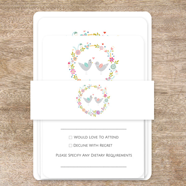 Summer Love Birds - Boutique Wedding Invitation & RSVP