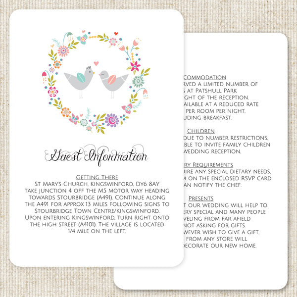 Summer Love Birds - Boutique Wedding Invitation & RSVP