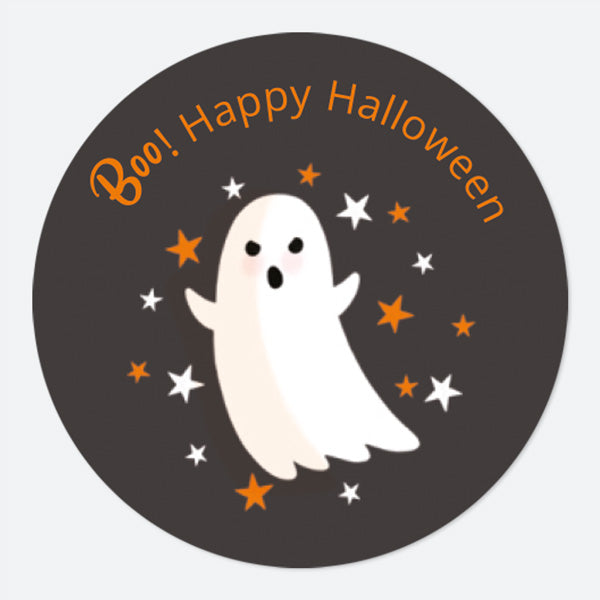 Spook-tacular Ghosts - Halloween Sweet Bag Stickers - Pack of 35