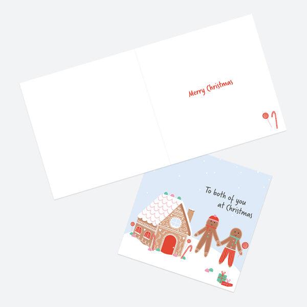 Christmas Card - Sweet Christmas - Gingerbread Couple - To Both Of You
