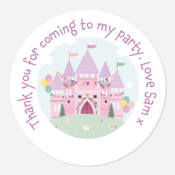 Princess Castle - Sweet Bag Stickers - Pack of 35