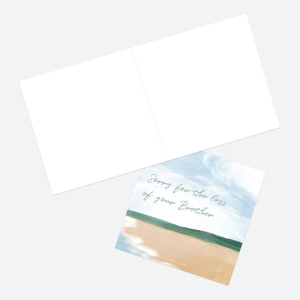 Sympathy Card - Calm Beach Scene - Brother