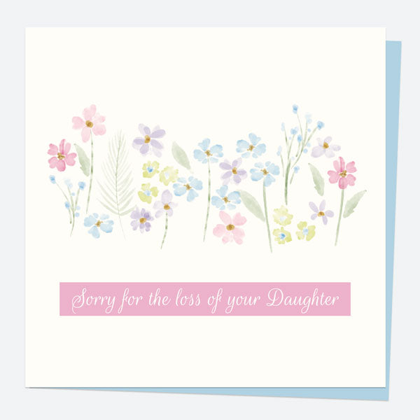 Sympathy Card - Dainty Flower Mix - Daughter