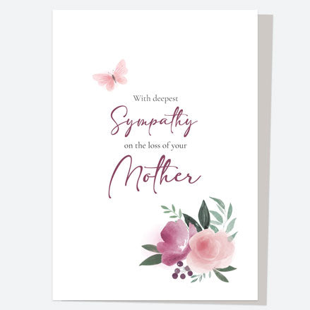 Sympathy Card - Flowers & Berries - Mother