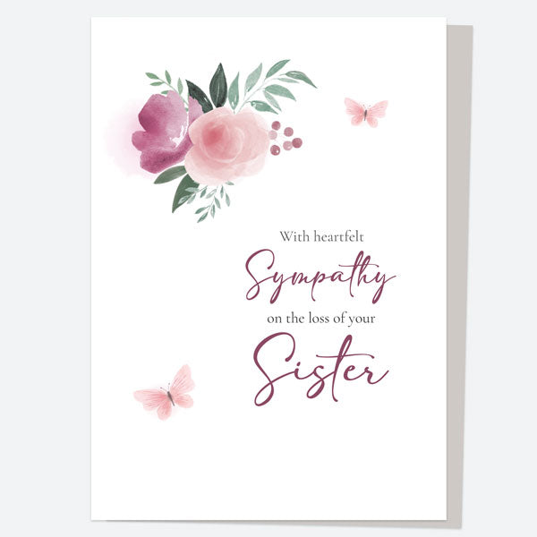 Sympathy Card - Flowers & Berries - Sister