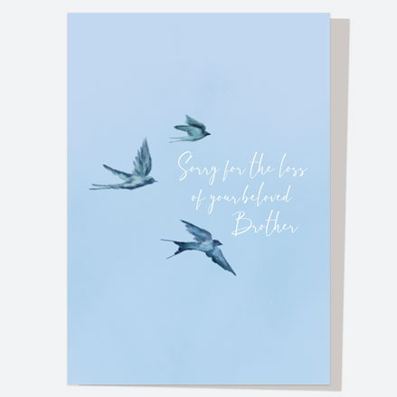 Sympathy Card - Flying High Birds - Brother
