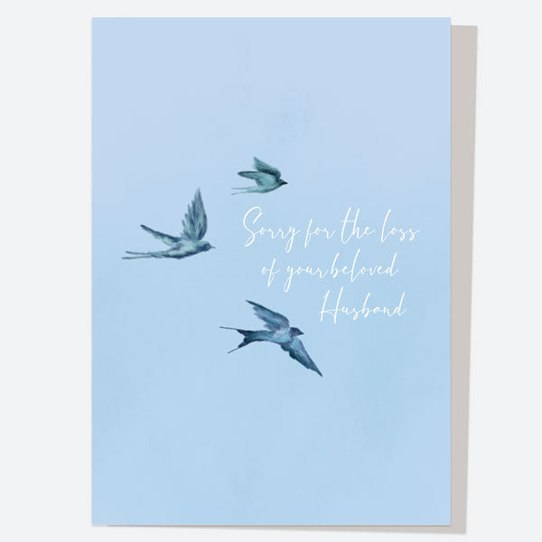 Sympathy Card - Flying High Birds - Husband