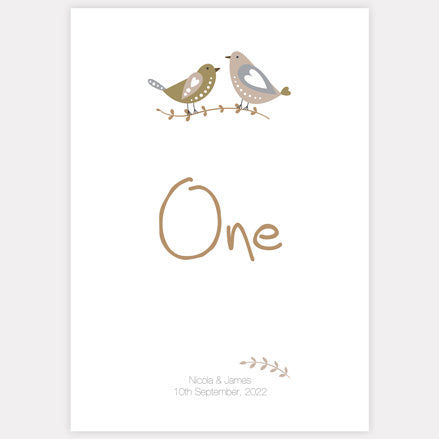 Rustic Woodland Birds Table Name/Number