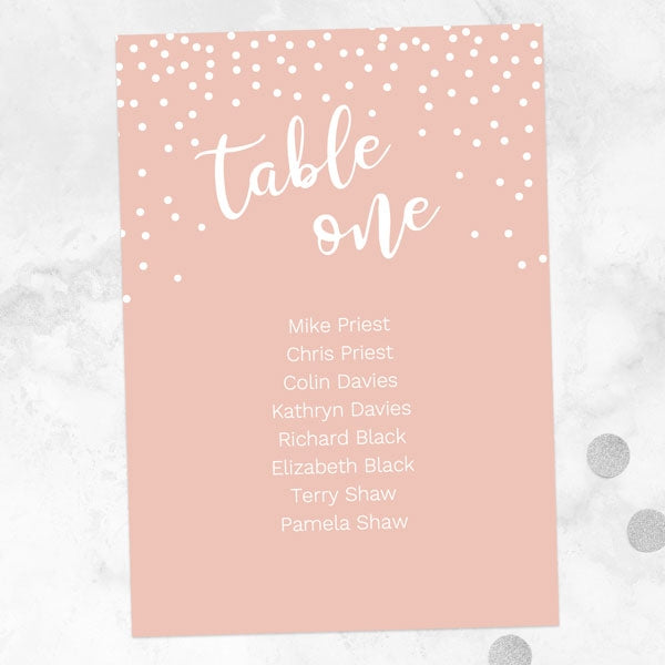 Confetti Script - Table Plan Cards