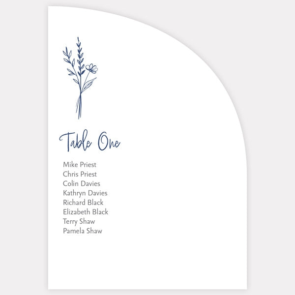 Modern Sprig - Iridescent Table Plan Cards