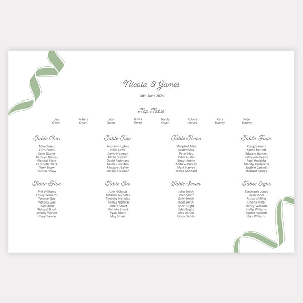 Ribbon Border Table Plan