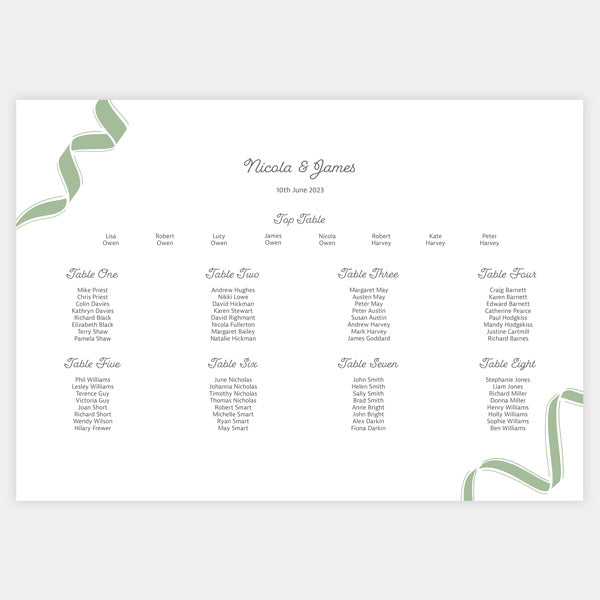 Ribbon Border Table Plan