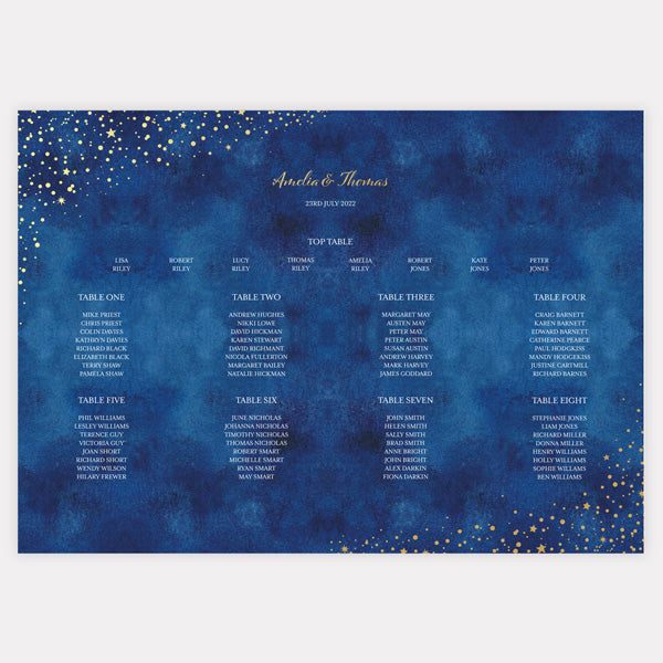 Starry Night Foil Table Plan