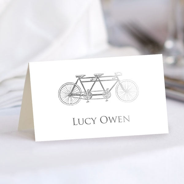 Tandem For Two Foil Place Card