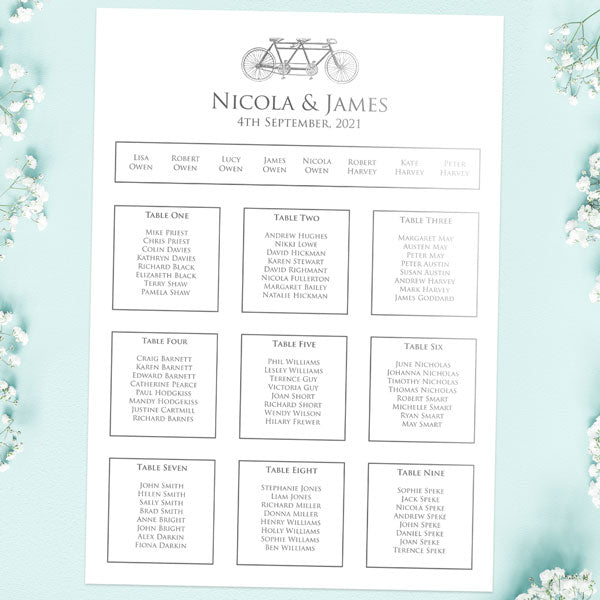 Tandem For Two Foil Table Plan