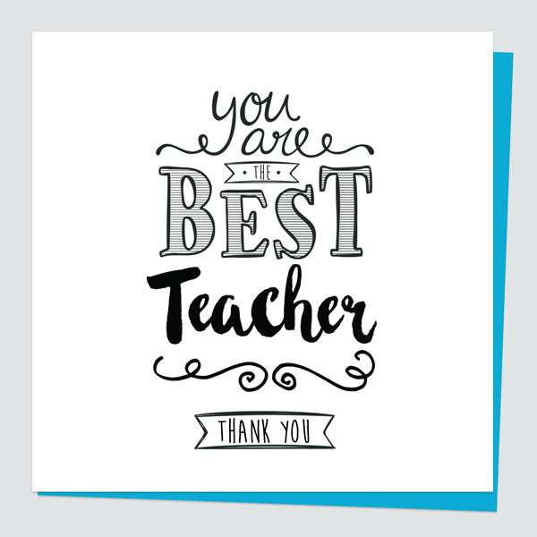 Teacher Thank You Card - Chalkboard - Typography
