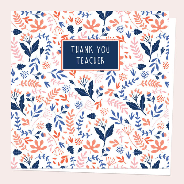 Teacher Thank You Card - Ditsy Floral