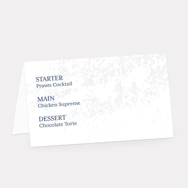 Textured Simplistic Monogram Iridescent Place Card