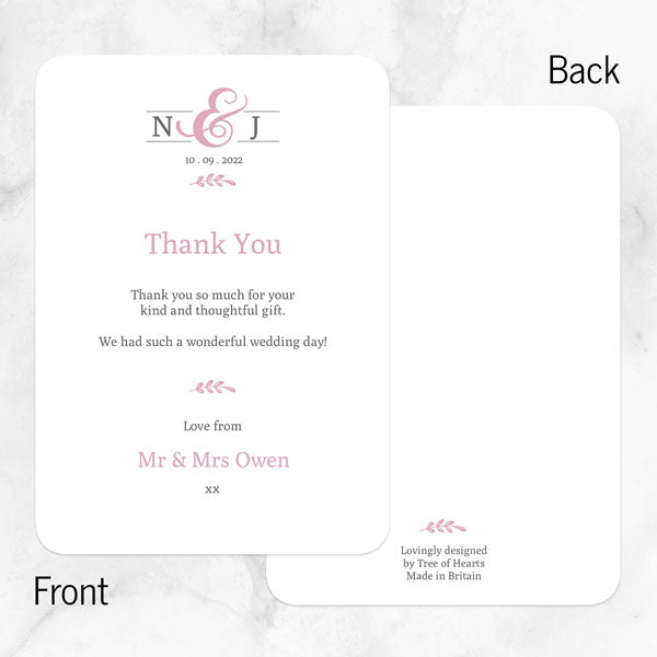 Formal Monogram Thank You Card