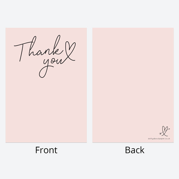 Engagement Thank You Cards - Heart Typography
