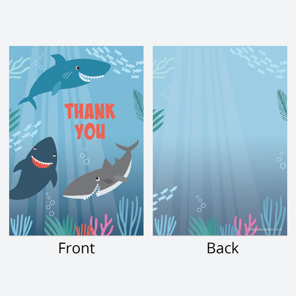 Ready to Write Kids Thank You Cards - Shark - Pack of 10