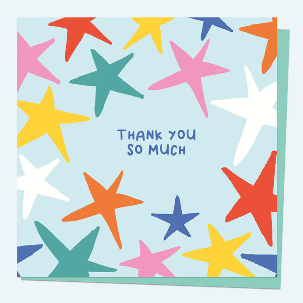 Thank You Card - Blue Star Mix