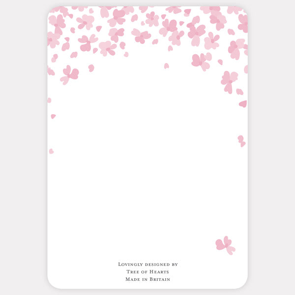 Falling Flowers Thank You Card