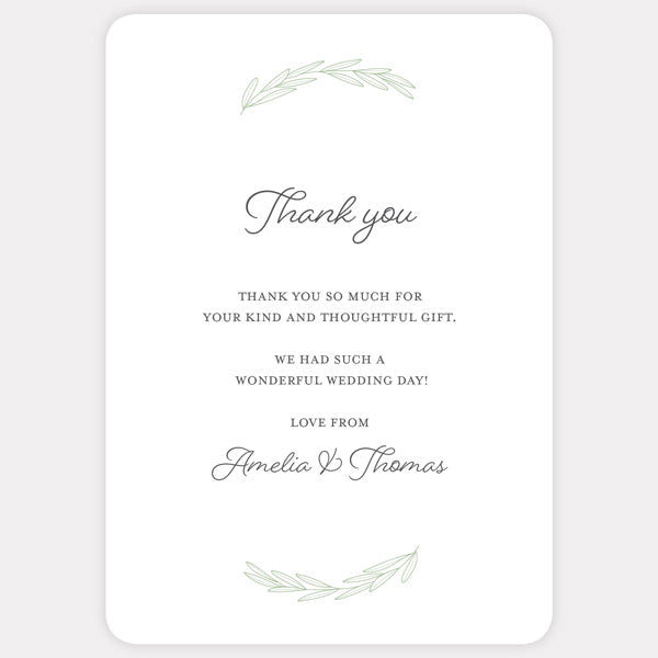 Olive Branch Thank You Card