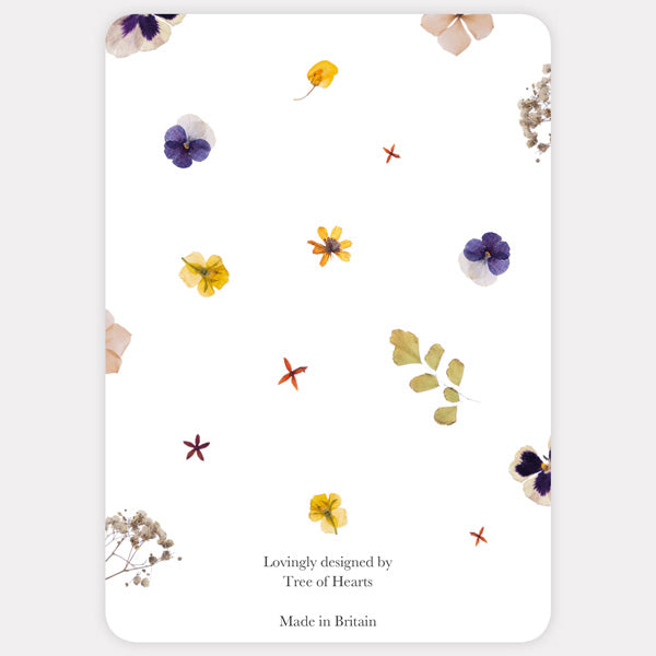 Pressed Flowers Thank You Card