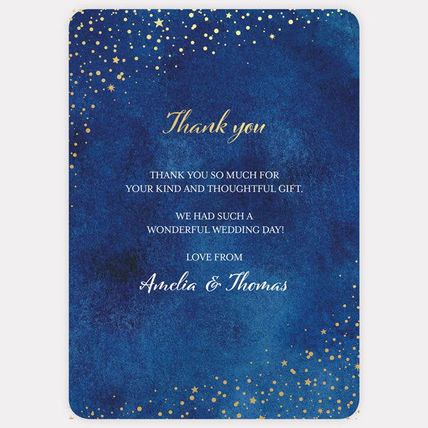Starry Night Foil Thank You Card
