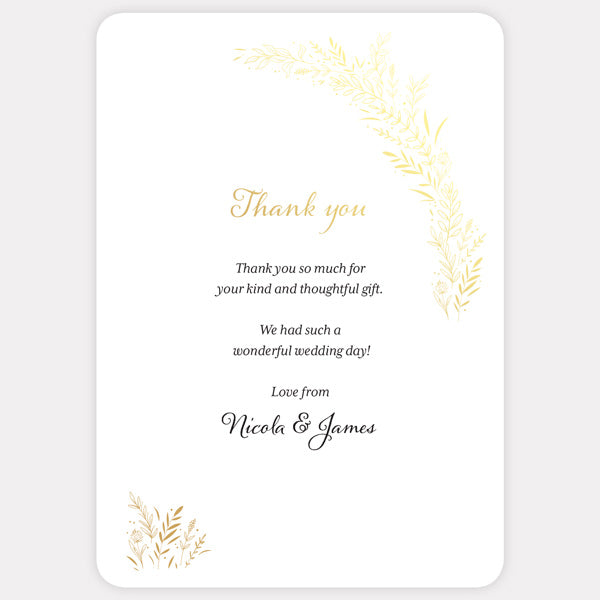 Wildflower Arch Foil Thank You Card
