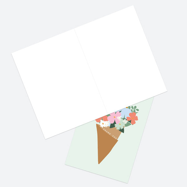 Ready to Write Thank You Open Out Cards - Abstract Flowers - Beautiful Bunch - Pack of 10