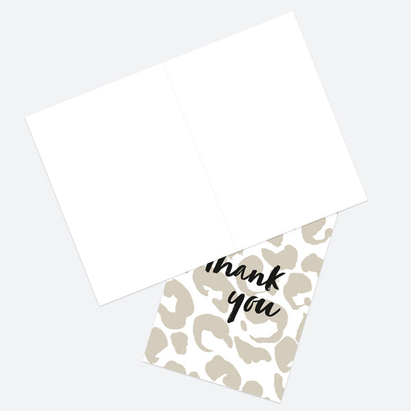 Ready to Write Thank You Open Out Cards - Animal Print - Pack of 10