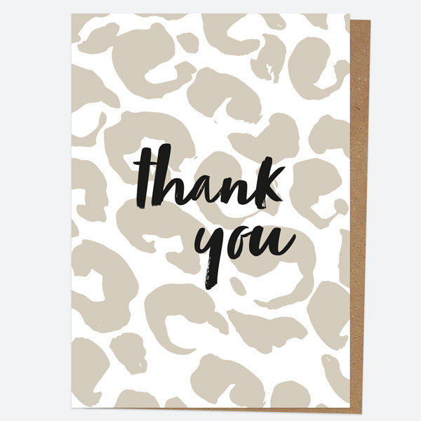 Ready to Write Thank You Open Out Cards - Animal Print - Pack of 10