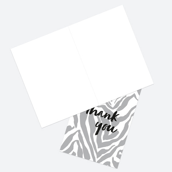 Ready to Write Thank You Open Out Cards - Animal Print - Pack of 10