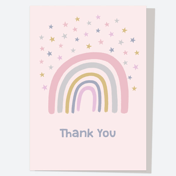 Ready to Write Thank You Open Out Cards - Boho Rainbow - Pack of 10